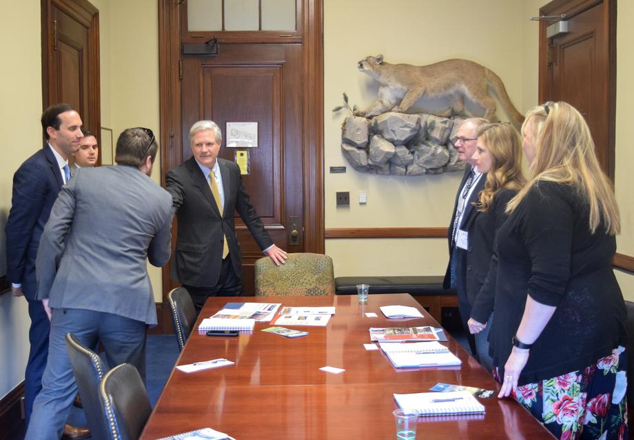 April 2019 - Senator Hoeven meets with representatives of North Dakota Tourism.